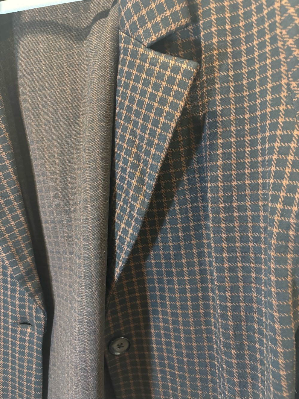 Sanctuary Brown and Black Checked Blazer Jacket - Picture 3 of 5